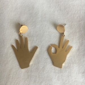 Madewell Hand Jive OK Statement Earrings